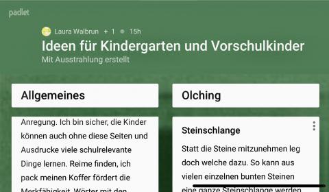 Angebot für Kindergartenkinder